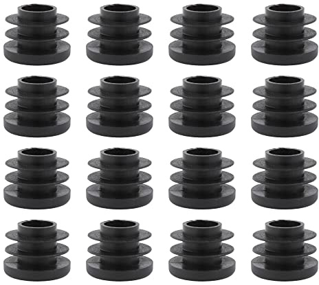 Lot de 16 Bouchons à Lamelles Ronds - Capuchons de Protection en Plastique - Bouchons d'Extrémité (Diamètre 28 mm, Rond)