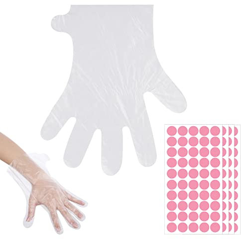 200 Stück Paraffinwachs Handschuheinlagen Paraffinbad Einlagen, Einwegstiefel Paraffin Badeeinlagen Transparent Kunststoff Einweghandschuhe für Hand-Schönheitssalon Haarfärben Spa Wax Treatment