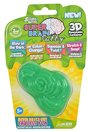 SLIMY Super Brain Putty 22g GID & Color Change - intelligente Dough Play Hüpfknete, magische Modelliermasse in 18 tollen Farben im transparenten 3D - Container, BPA- und glutenfreie Kinderknete