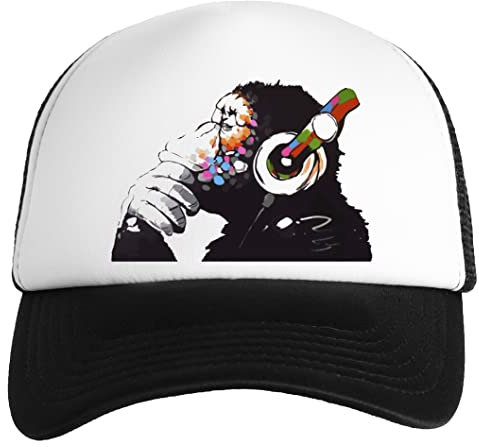 Jinbetee Banksy Banksy Dj Monkey Thinker Weiße Kinder Baseball Cap Unisex Snapback