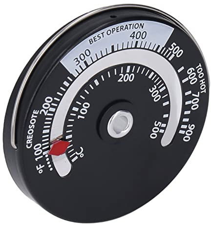 Magnetisches Ofenthermometer, Ofenthermometer 0 Bis 500℃ Aluminiumlegierungs-Zifferblatt Hohe Genauigkeits-Thermometeranzeige für Kamin