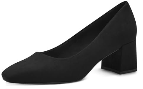 MARCO TOZZI Damen Pumps mit Blockabsatz Vegan, Schwarz (Schwarz), 39 EU