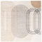 RugVista, Amphi, Teppich, 200 x 200 cm, Quadratisch, Kurzflor, Modern, Oeko-TEX Standard 100, Wohnzimmer, Schlafzimmer, Esszimmer/Küche, Flur, Büro, Maschinenwaschbar bis 30 Grad, Beige/Gelb