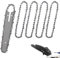 5pcs 6 Inch Mini Chainsaw Chain with Replacement Saw Chain Bar, Small Chainsaw Chain Replacement for Cordless Handheld Mini Chainsaws, Steel Chainsaw Blade for Tree Trimming (37 Drive Links)