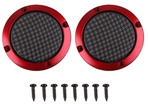 AGONEIR Rejilla de altavoz para coche, subwoofer de 3 pulgadas, altavoz para protección, cubierta de malla protectora, accesorio de altavoz de 3 pulgadas, círculo decorativo