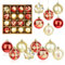 16 Stück Weihnachtskugeln, 6cm Christbaumkugeln, Weihnachtskugeln Plastik mit Aufhängen, weihnachtsbaumkugeln für Christbaumschmuck, Hochzeit, Party, Geburtstag, Weihnachtsdeko (Rot & Gold)