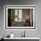 YU YUSING Badspiegel LED 80x60cm Badezimmerspiegel mit 3 Lichtfarbe Einstellbare, Wandspiegel Metallrahmen mit Touch-Schalter Spiegel Badezimmer Anti-Beschlag Timer-funcktion Kaltweiß IP44, Horizontal
