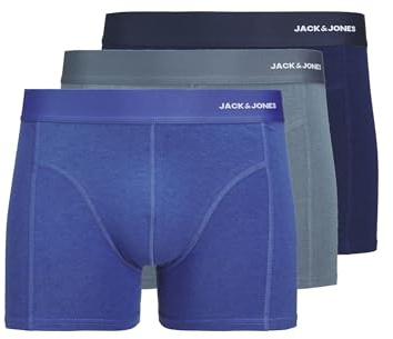 JACK & JONES Herren Jaccrew Bamboo Trunks 3 Pack Sn, Bering Sea, s (3er Pack)