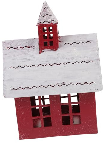 Ciieeo Weihnachts-iglu-Ornamente Aus Eisen Für Den Tisch Lebkuchenhaus Winterdorfhäuser Weihnachtskerzenhalter Weihnachtswinterdorf Weihnachtsdorf Glas Mit Weihnachtsplätzchen
