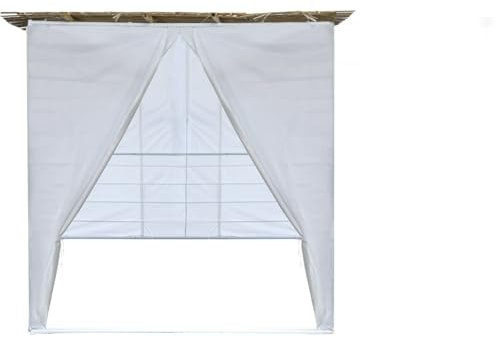 Habitat et Jardin Sukkah in Nina Kit Regolabile 2 x 2 con 1 Rotolo di bambù e 2 Listelli di Legno