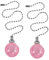 Warmhm Crystal Ball Pull Chain Pendant Ceiling Fan Accessory Decorative Chain for Light Fixtures Bedside Lamp