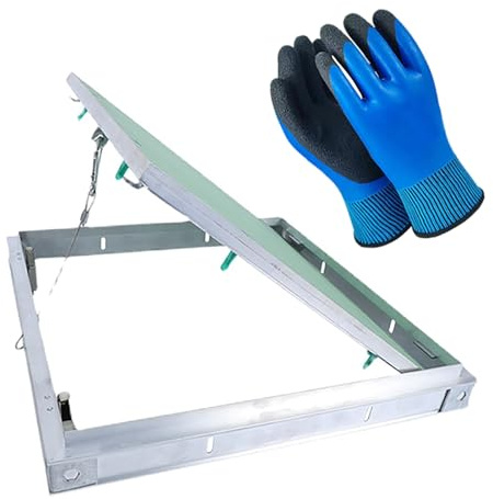 SRNSAEB Wall Ceiling Access Panel Pop Out, 20 24 28 30 32 36 40 CM Square Access Door for Meter Boxes/Maintenance/Electricity, Commercial Drywall Hatch Covers Plate(55x55cm/21.7x21.7in)