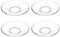 Petites assiettes en verre, 4pcs Plaques en verre transparent 3,5 pouces Plaques de verre rondes de 3,5 pouces lavables réutilisables multi-usage soucoupe pour thé, dessert, collation, assiette de ve