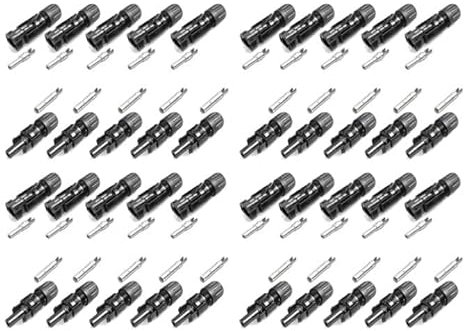 Stäubli MC4 Connecteurs solaires de type II, série PV-KST4/6II-UR et PV-KBT4/6II-UR pour câble solaire de 4-6 mm² avec un diamètre extérieur de 5,9 à 8,80 mm (20)