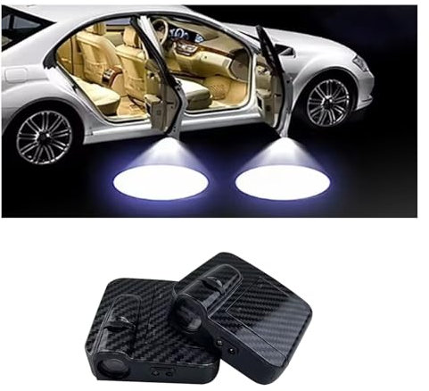 KOIYWQA 2 pcs Lumières de Bienvenue sur la Porte pour Mercedes ML W166 2012-2025, Projecteur de Logo Car LED lumière de Porte de Voiture sans Fil