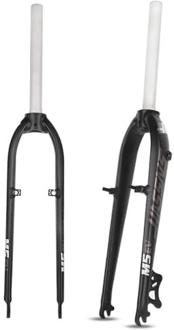 JNTFNE Fourche Rigide pour VTT 26 et 27,5, Tube Droit Non fileté 1-1/8, Alliage d'aluminium, Freins à Disque/V-Brake QR 9 x 100 mm, 825 g