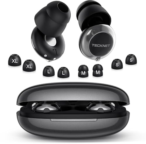 TECKNET 3-Mode Silicone Ear Plugs, 20dB SNR Noise Blocking