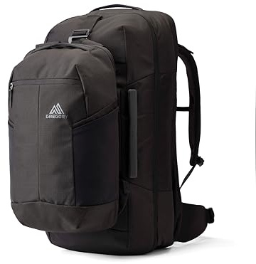 Gregory Active Travel - Border 50-15, Travel Backpack, 64 cm, 65 L, 2.8 KG, Lightweight travel bag, Laptop 15 inch compartment, Black (Black Lichen)