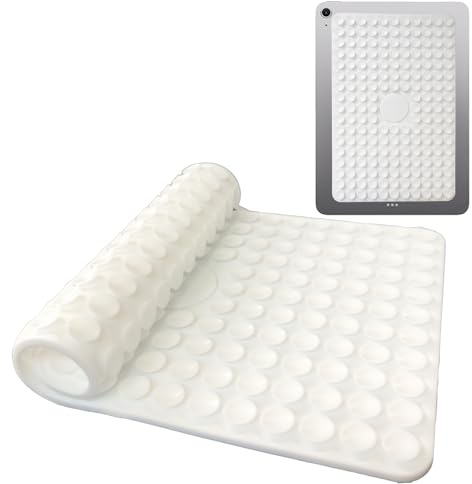 Soporte de silicona prémium para tablet con ventosa, soporte manos libres para iPad/Air/Mini (5.4 x 8.3 pulgadas), agarre fuerte para ducha, gimnasio, cocina y videos de TikTok, juguete reutilizable y