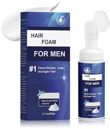 Men's Hair Care Foam, Sanft zur Kopfhaut, Haare reparieren und die Haare Stärkt Haarwurzeln, Foam für mehr Volumen und Glanz, Haarschaum ideal für feines Haar (60ml, 1pc)