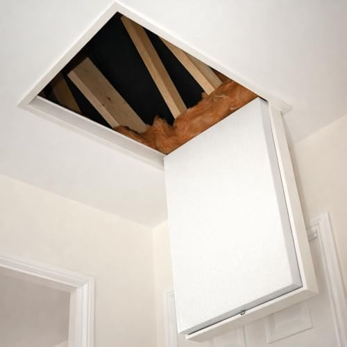 Manthorpe GL250 Insulated White Loft Trap Door 562 x 726mm Hinged Hatch & Frame (GL250-015-PU)