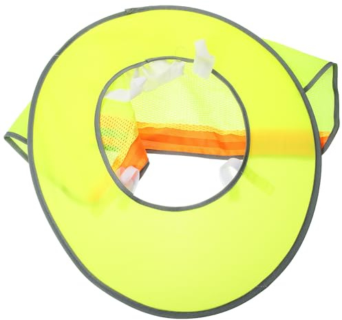 Hemobllo Pare-Soleil pour Casque de Chantier Visière Réfléchissante en Maille Jaune, Protection Solaire et Refroidissement, pour Travaux Extérieurs et Construction