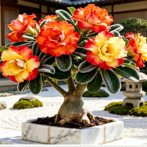 Rizoma de rosa del desierto — Resistente al frío y a la sequía — De crecimiento rápido — Ideal para principiantes-1 Rizoma-F