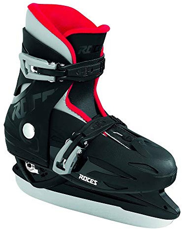 Roces Kinder Schlittschuhe MCK II H Größenverstellbar verstellbar, Black RED, 36-40