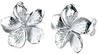 Elli Ohrringe Damen Frangipani Blüte Natur Blume Filigran in 925 Sterling Silber