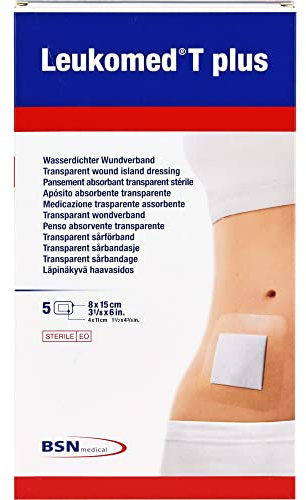 Leukomed Transparent Plus Sterile Pflaster 8x15 cm, 5 St