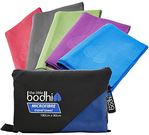 Microfaser Handtuch 180cm x 90cm - Packtowl/Camping/Yoga/Sportstücher - Microfibre travel Towel (Blue/Blau)