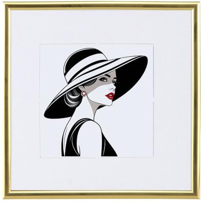 IDEAL TREND New Lifestyle Kunststoff Bilderrahmen quadratisch Foto Rahmen Picture Frame Collage: Farbe: Gold | Format: 40x40