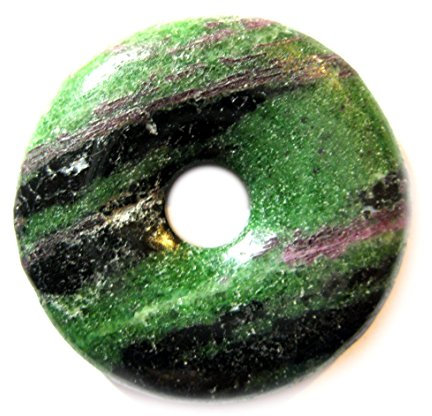 Donut Zoisit (Anyolith) mit Rubin 30 mm