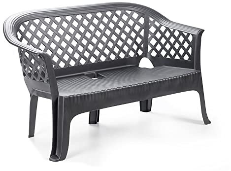 Ipae Progarden Panca, Texture, Antracite, 134 x 72 x 76 cm