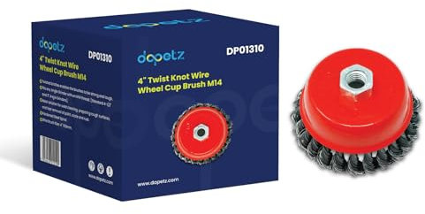 Dapetz ® Twist Knot Wire Wheel Cup Brush 4 M14 for 4 1/2 115mm Angle Grinder Ideal solution for weld cleaning, preparing rough surfaces, and fast removal of paint, scale and rust