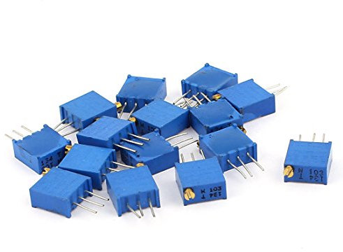 sourcing map 15 Pcs 3296W 10K Ohm Multiturn Mehrgang Potentiometer Poti variabler Widerstand de