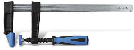 HÖGERT TECHNIK - Morsetti a vite, apertura alare 300 x 80 mm, morsetti F, forza di serraggio 200 kg, morsetti - Impugnatura comoda e antiscivolo - Fissaggio preciso Weldinger morsetto a vite