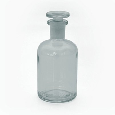 Apothekerflaschen 1 x 100 ml - Farbe: Klar - inkl. Glasstopfen * Enghalsflasche Apothekerglas Stopfenflasche Laborflasche Laborglas Rundschulterflasche*