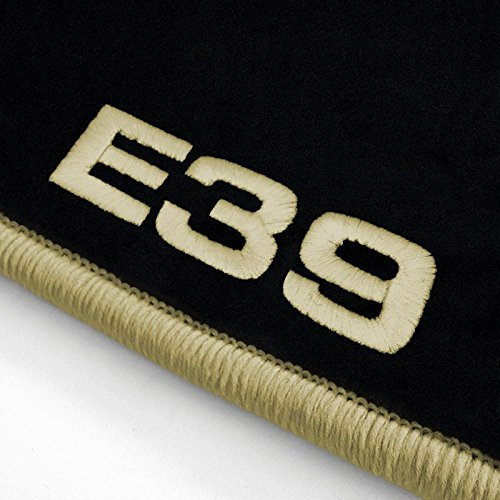 Autoteppich Stylers ATS-Q300_E39-306_BMW Fußmatten mit Stick (E39) und Rand in Hellbeige