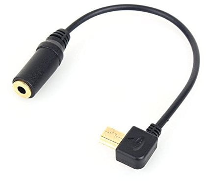 MASUNN Color Negro Mini Usb A 3,5 Mm Adaptador De Micrófono Cable De Transferencia Para Gopro Hero 3 3 Plus 4