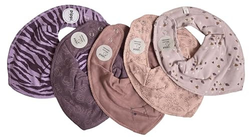 Pippi Baby Halstücher 5er Sparpack Halstücher Dreieckstücher bunt