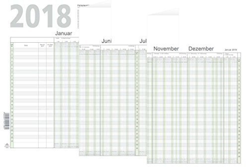 Urlaubsplaner 2018, Maße (BxH): 1000 x 297 mm, gefalzt auf DIN A4