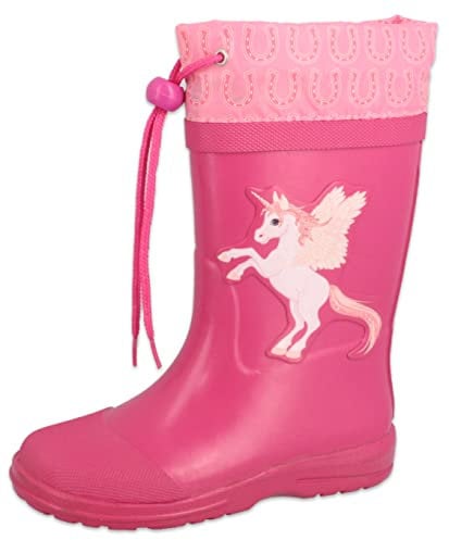 Beck Mädchen Unicorn Gummistiefel, Pink, 24 EU