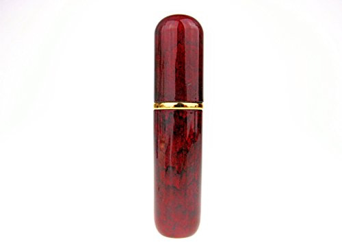 Essential Red Marble Design Parfüm oder Aftershave-Reisezerstäuber, 5 ml, nachfüllbar, inkl. Trichter
