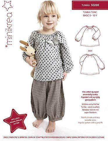 MAGAM-Stoffe Tunika Schnittmuster Babys und Kinder inkl. Aufnäher Enno