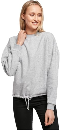 Build Your Brand Damen By058-ladies Oversize Crewneck Sweater