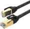 Cat7 Ethernet Cable 1.5M, cat 7 Patch Cord Gigabit Network lan cable high speed 10gbps gold plated RJ45 connector for Modem router Patch panel computer laptop TV box (1.5M, Black)