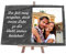 wandmotiv24 Schieferplatte mit Staffelei personalisiert mit Foto, 30x20cm (BxH), personalisierte Geschenke zur Hochzeit, Valentinstag, Jahrestag, Geschenkidee für Ihn und Sie, Spruch: Die Zeit ? M0020