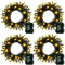 4 Pack Christmas Tree Lights String - 5m 50 LED Outdoor Indoor Battery Operated with Timer 8 Modes Dark Green Wire Fairy Lights for Bedroom Xmas Tree Patio Curtain Festival Decoration, Warm White