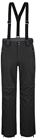33,000ft Herren Skihose Hosenträgerhose Outdoorhose Wasserdicht Winddichte Softshellhose Warme Gefütterte Schneehose Snowboardhose Skilanglaufhose Thermohose Winter Ski Pants Schwarz 30